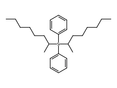 Bis(1-methylheptyl)diphenylsilane structure