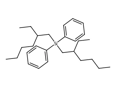 Bis(2-ethylhexyl)diphenylsilane structure