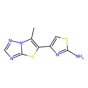4-(6-Methyl[1,3]thiazolo[3,2-b][1,2,4]triazol-5-yl)-1,3-thiazol-2-ylamine structure