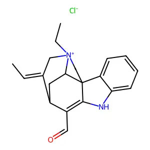 4-Ethyl-1,2-didehydrocura-16,19-dien-4-ium-17-olate--hydrogen chloride (1/1) structure