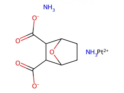 Platinum, diammine(7-oxabicyclo(2.2.1)heptane-2,3-dicarboxylato(2-)-kappaO2,kappaO3)-, (SP-4-2-(exo,exo))- structure