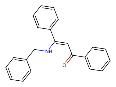 (2Z)-3-(Benzylamino)-1,3-diphenylprop-2-EN-1-one structure