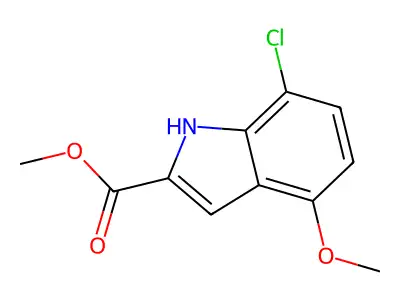 methyl 7-chloro-4-methoxy-1H-indole-2-carboxylate structure