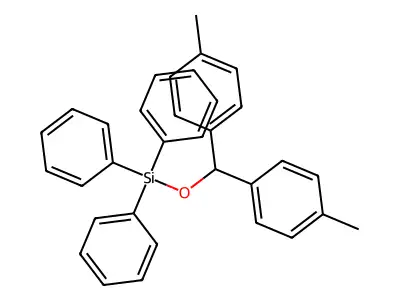 (Di-p-tolylmethoxy)triphenylsilane structure