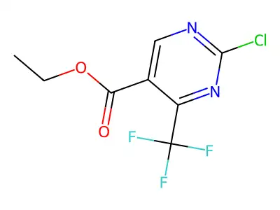 Ethyl 2-chloro-4-(trifluoromethyl)pyrimidine-5-carboxylate structure