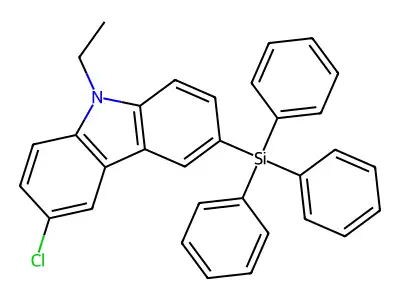 3-Chloro-9-ethyl-6-(triphenylsilyl)carbazole structure