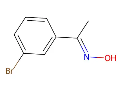 (1Z)-1-(3-bromophenyl)ethanone oxime structure