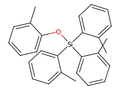(o-Tolyloxy)tri(o-tolyl)silane structure