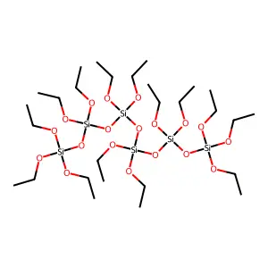 Hexasiloxane, 1,1,1,3,3,5,5,7,7,9,9,11,11,11-tetradecaethoxy- structure