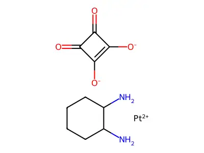 Platinum, (1,2-cyclohexanediammine-kappaN,kappaN')(3,4-di(hydroxy-kappaO)-3-cyclobutene-1,2-dionato(2-))-, (SP-4-2-(trans))- structure