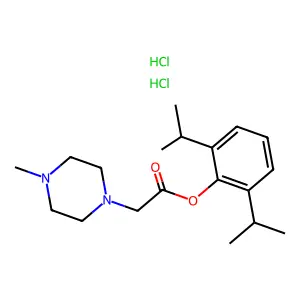 1-Piperazineacetic acid, 4-methyl-, 2,6-diisopropylphenyl ester, dihydrochloride structure