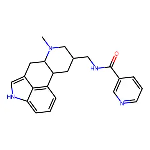 Nicotinamide, N-((6-methyl-8-beta-ergolinyl)methyl)- structure