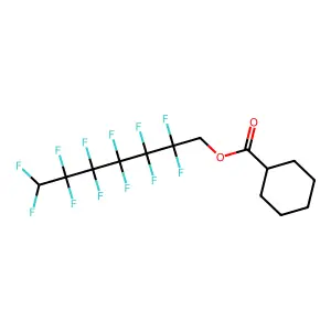 2,2,3,3,4,4,5,5,6,6,7,7-Dodecafluoroheptyl cyclohexanecarboxylate structure