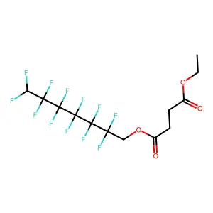 Ethyl 1,1,7-trihydroperfluoroheptyl succinate structure
