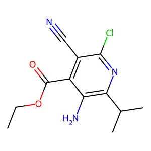 Ethyl 3-amino-6-chloro-5-cyano-2-(propan-2-yl)pyridine-4-carboxylate structure