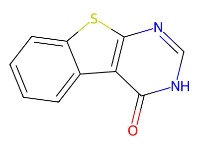 8-Thia-4,6-diazatricyclo(7.4.0.0,2,7)trideca-1(9),2(7),5,10,12-pentaen-3-one structure