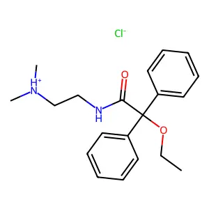 Acetamide, N-(2-(dimethylamino)ethyl)-2,2-diphenyl-2-ethoxy-, hydrochloride structure