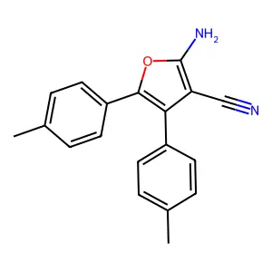 2-Amino-4,5-bis(4-methylphenyl)furan-3-carbonitrile structure