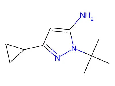 1-tert-butyl-3-cyclopropyl-1H-pyrazol-5-amine structure