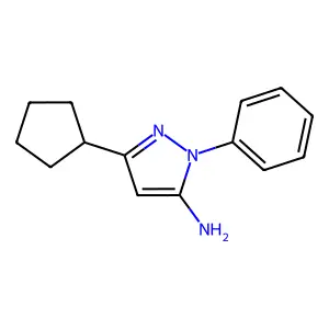 3-cyclopentyl-1-phenyl-1H-pyrazol-5-amine structure