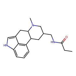 Propionamide, N-((6-methyl-8-beta-ergolinyl)methyl)- structure