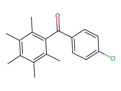 (4-Chlorophenyl)(pentamethylphenyl)methanone structure