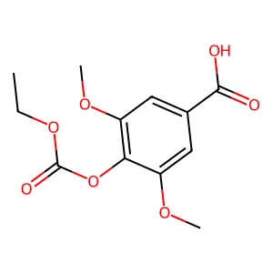 4-乙氧羰基氧基-3,5-二甲氧基苯甲酸 structure