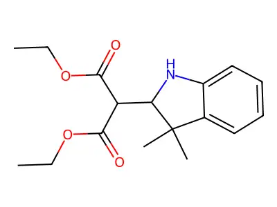 2-Indolinemalonic acid, 3,3-dimethyl-, diethyl ester structure