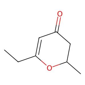 4H-Pyran-4-one, 6-ethyl-2,3-dihydro-2-methyl- structure