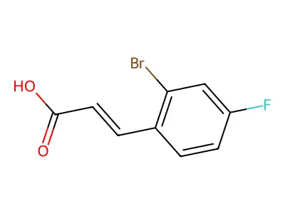 2-Bromo-4-fluorocinnamic acid structure