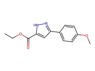 ethyl 3-(4-methoxyphenyl)-1H-pyrazole-5-carboxylate structure