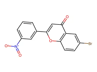 6-Bromo-3'-nitroflavone structure