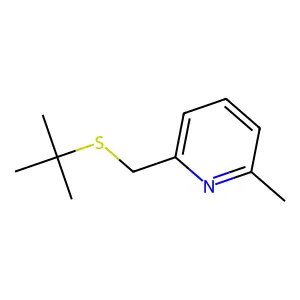 Pyridine, 2-[(tert-butylthio)methyl]-6-methyl- structure