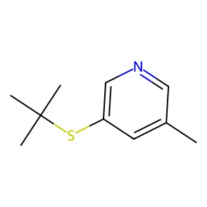 3-Picoline, 5-(tert-butylthio)- structure