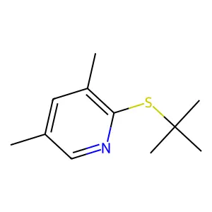2-(tert-Butylsulfanyl)-3,5-dimethylpyridine structure