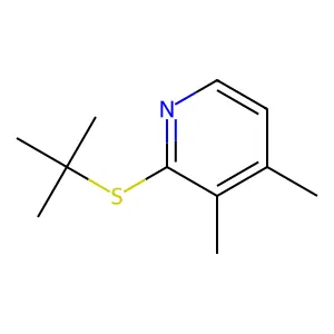 2-Tert-butylsulfanyl-3,4-dimethylpyridine structure