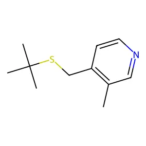 Pyridine, 4-[(tert-butylthio)methyl]-3-methyl- structure