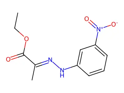Ethyl pyruvate 3-nitrophenylhydrazone structure