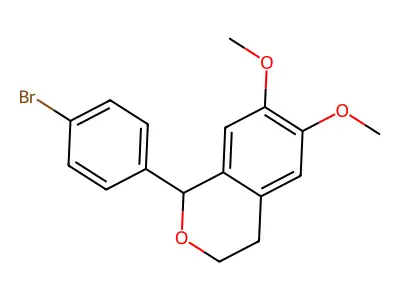 1-(4-bromophenyl)-6,7-dimethoxy-3,4-dihydro-1H-isochromene structure
