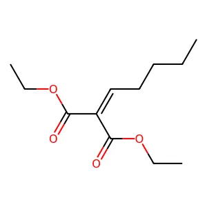 Diethyl pentylidenemalonate structure