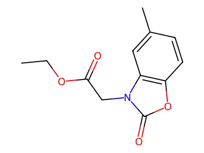 (5-Methyl-2-oxo-benzooxazol-3-yl)-acetic acid ethyl ester structure