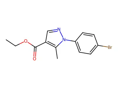 ethyl 1-(4-bromophenyl)-5-methyl-1H-pyrazole-4-carboxylate structure