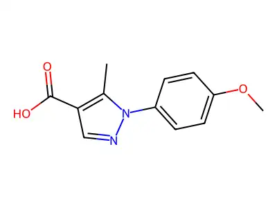 1-(4-methoxyphenyl)-5-methyl-1H-pyrazole-4-carboxylic acid structure