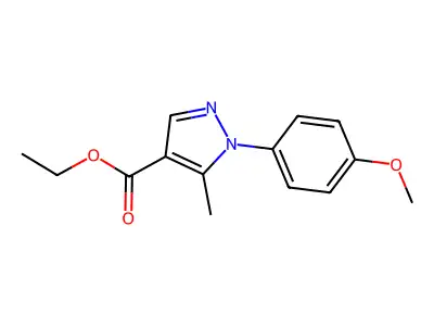 Ethyl 1-(4-methoxyphenyl)-5-methyl-1H-pyrazole-4-carboxylate structure
