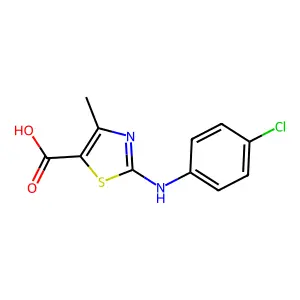 2-[(4-chlorophenyl)amino]-4-methyl-5-Thiazolecarboxylic acid structure