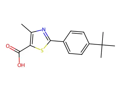 2-(4-Tert-butylphenyl)-4-methylthiazole-5-carboxylic acid structure