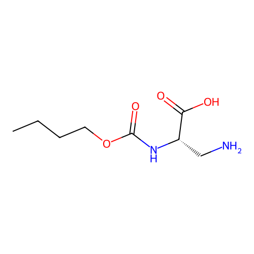 (2S)-3-amino-2-(butoxycarbonylamino)propanoic Acid structure
