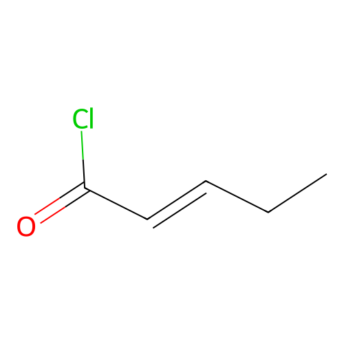 Pent-2-enoyl chloride structure