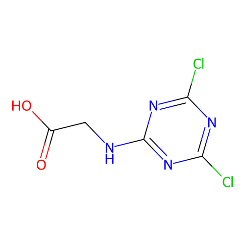 2-[(4,6-Dichloro-1,3,5-triazin-2-yl)amino]acetic acid structure