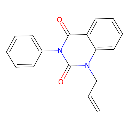 3-phenyl-1-(prop-2-en-1-yl)quinazoline-2,4(1H,3H)-dione structure